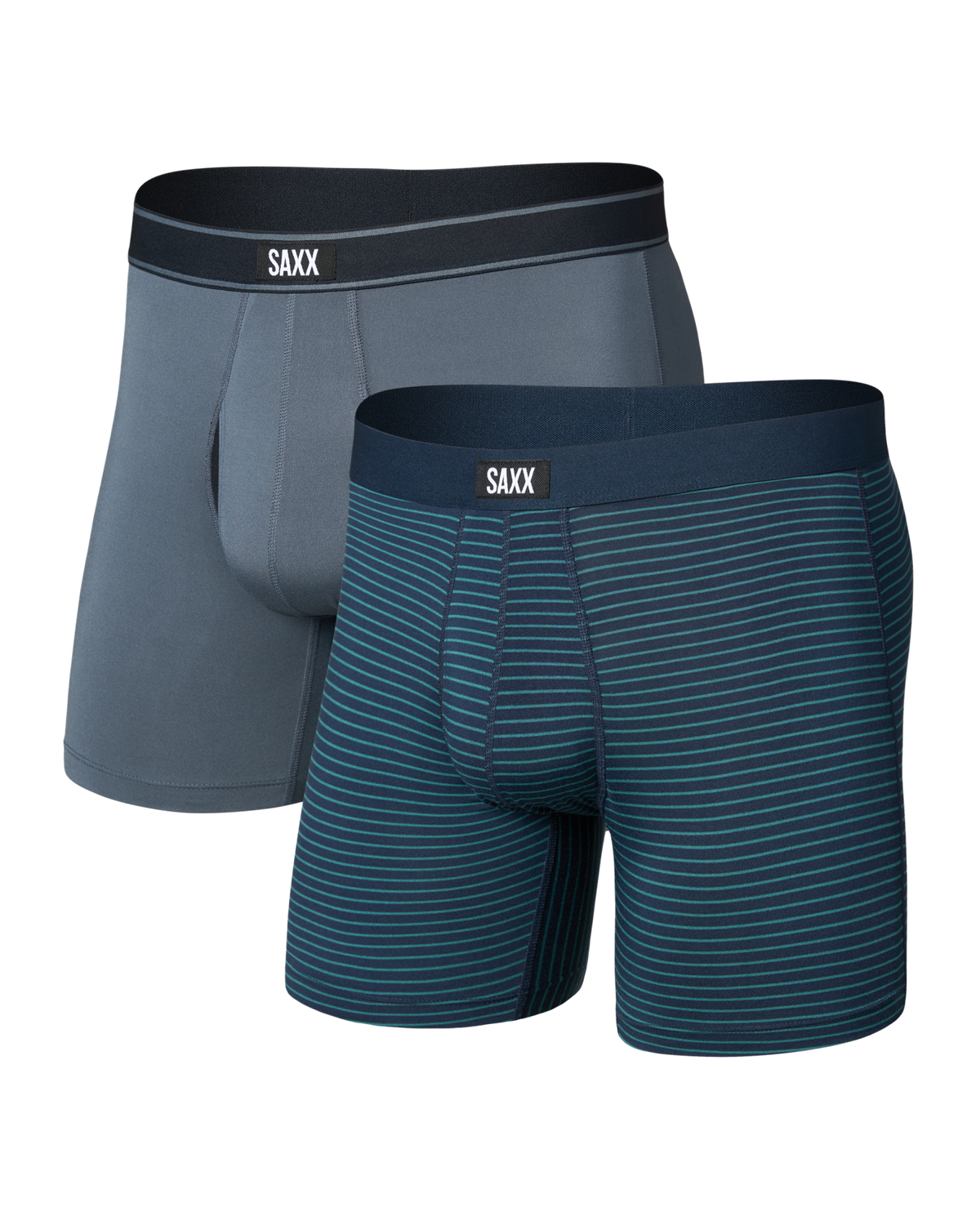 SAXX Daytripper Comfort Stretch Boxer Brief Fly 2-Pack – Serrated Stripe/Turbulence - image 1