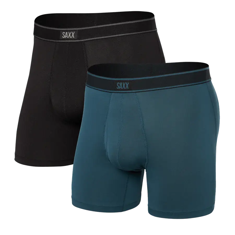 Saxx Underwear Daytripper 2 Pack Boxer Briefs - Storm / Black