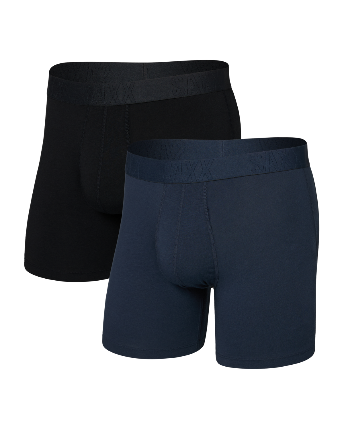 SAXX DropTemp™ Cooling Cotton Boxer Brief Fly 2-Pack – Dark Ink/Black - image 2