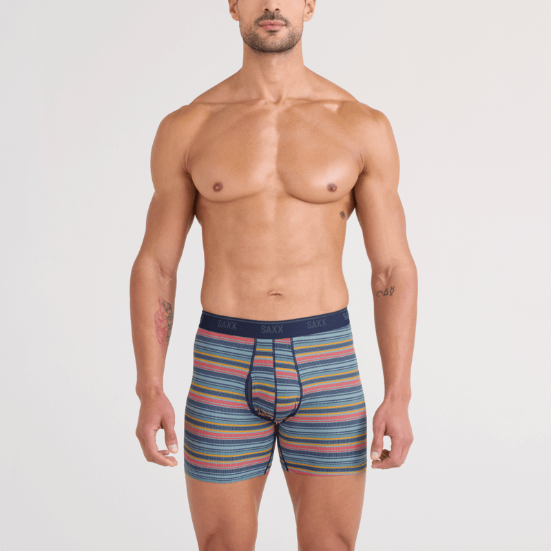 Saxx Quest QDM Boxer Brief Fly 2 Pack - Harvest Stripe / Maritime