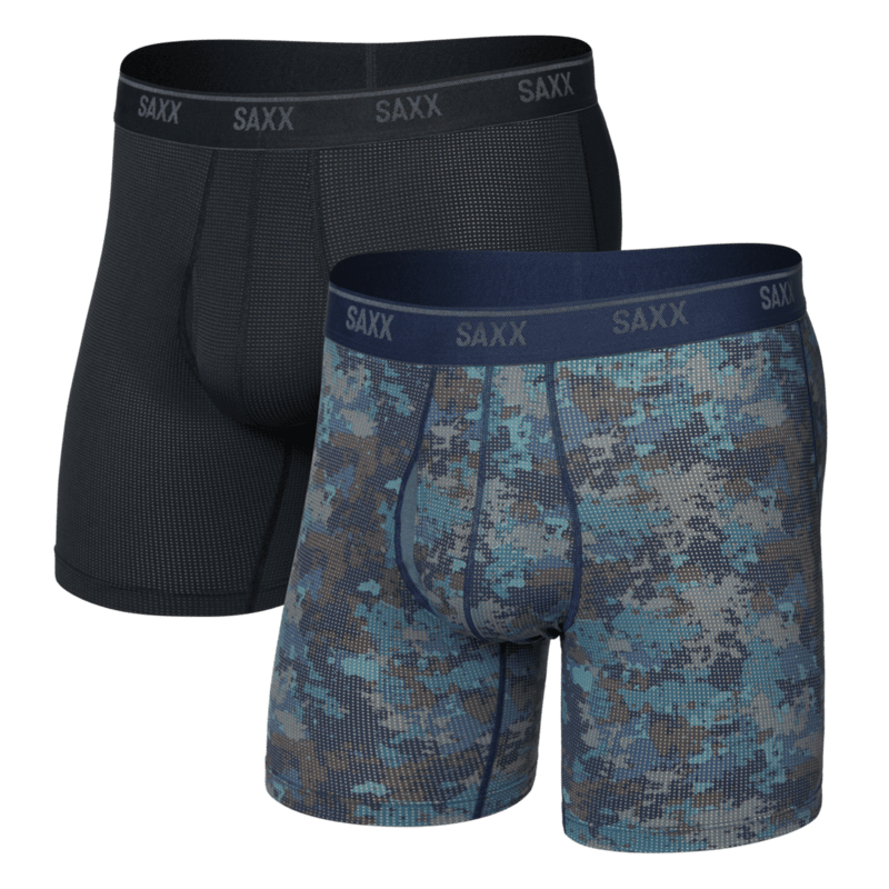 SAXX Quest Boxer Brief Fly 2 Pack – Matrix Camo / Black | Quick-Dry with BallPark Pouch®