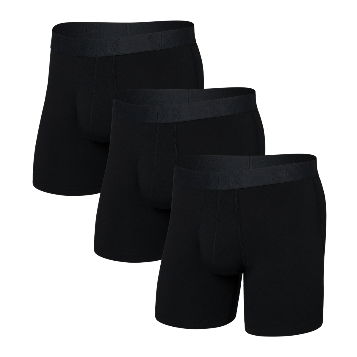 SAXX DropTemp™ Cooling Cotton Boxer Brief Fly 3-Pack – Black - image 2