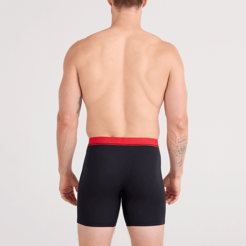 SAXX Essential Cotton Boxer Brief Fly 3-Pack – Red/Navy/Turbulence WB