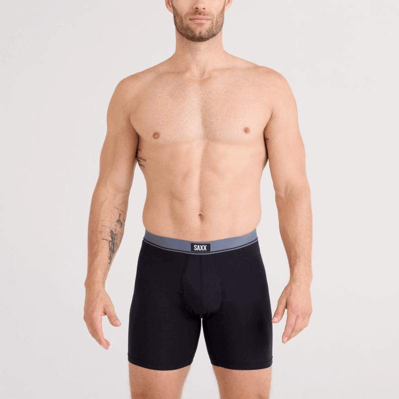 SAXX Essential Cotton Boxer Brief Fly 3-Pack – Red/Navy/Turbulence WB