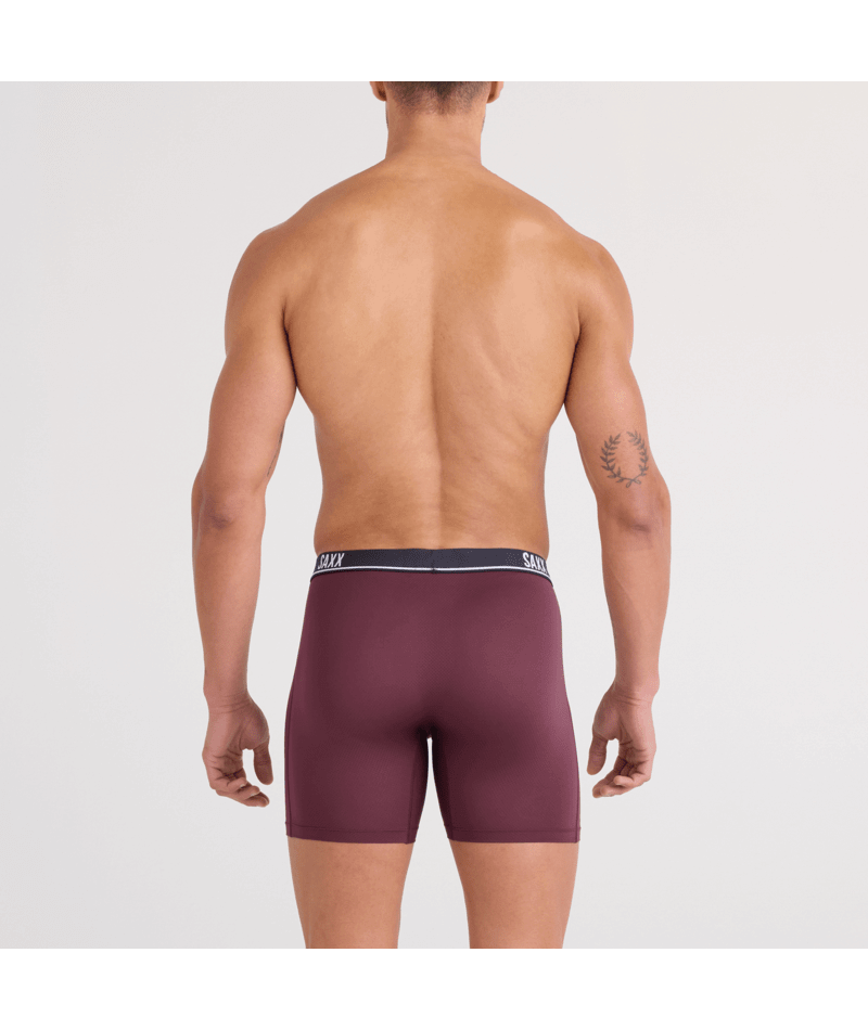 SAXX Essential Performance 3 Pack Boxer Briefs with Fly – Red/Maroon/Black