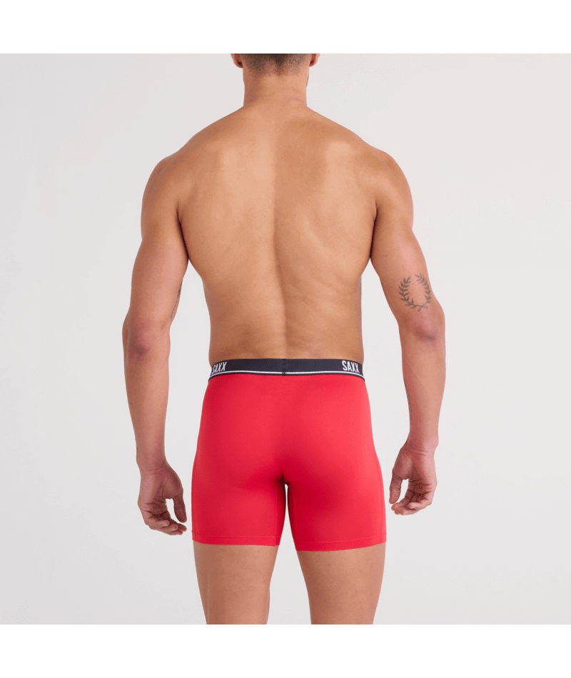 SAXX Essential Performance 3 Pack Boxer Briefs with Fly – Red/Maroon/Black