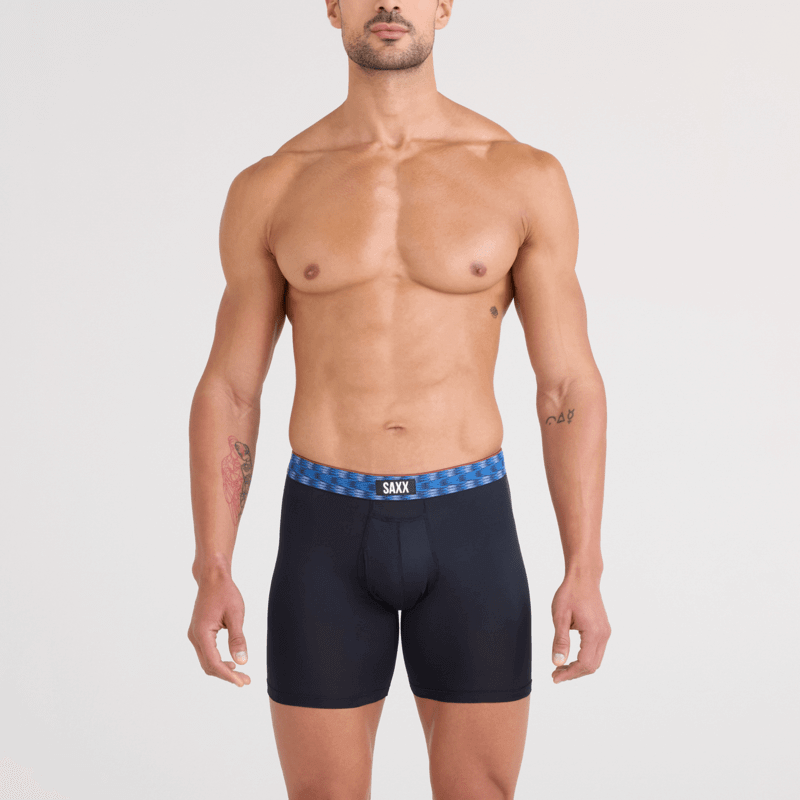 SAXX Multi-Sport Performance Mesh Boxer Briefs 3-Pack – Red/Mint/Blue Jagged WB