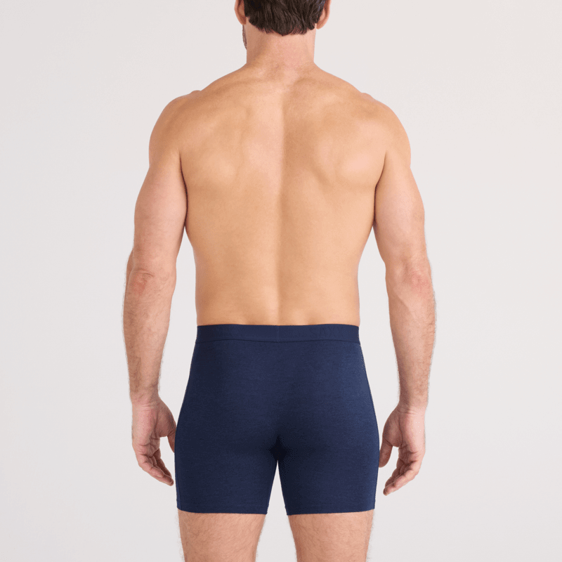 Saxx Underwear Vibe Xtra Soft Comfort Boxer Brief 6" - Dark Navy Heather