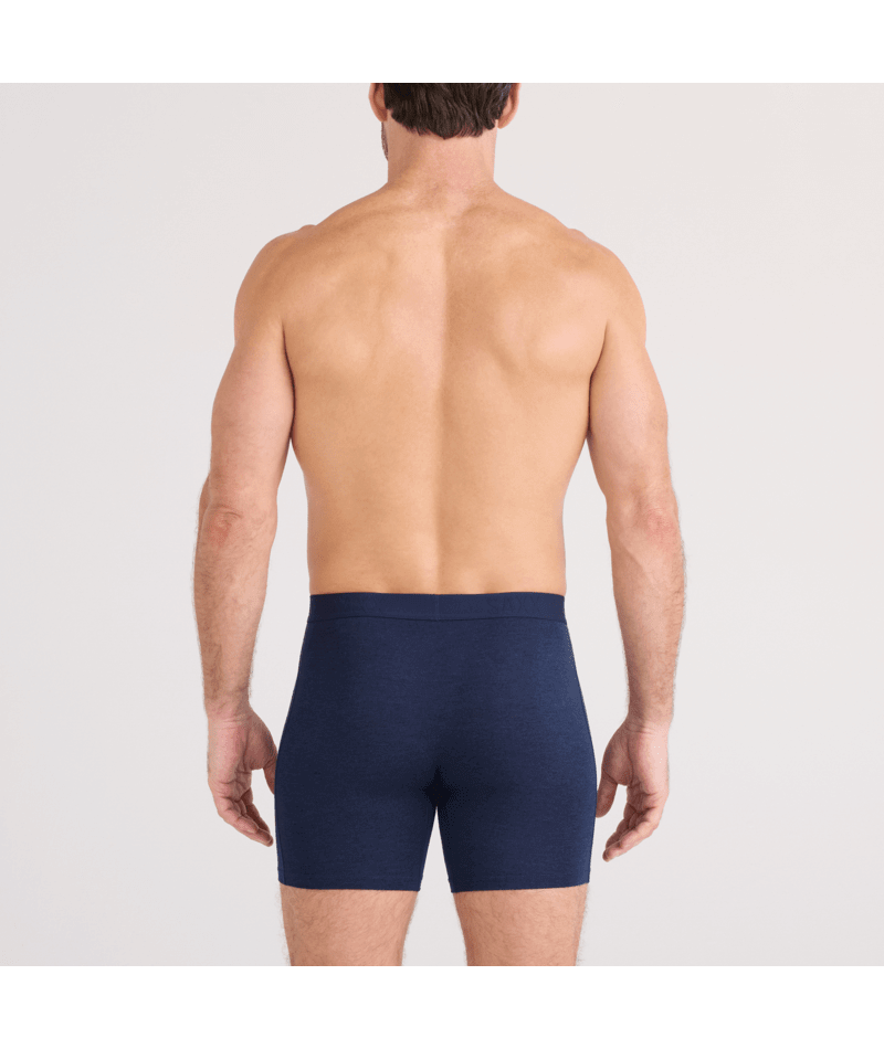 Saxx Underwear Vibe Xtra Soft Comfort Boxer Brief 6" - Dark Navy Heather