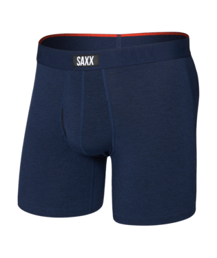 Saxx Underwear Vibe Xtra Soft Comfort Boxer Brief 6" - Dark Navy Heather
