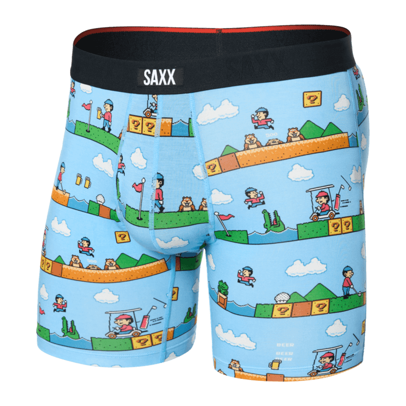 Saxx Underwear Vibe Xtra 1 Pack Soft Comfort Boxer Brief 6" - Out of Bounds - Blue