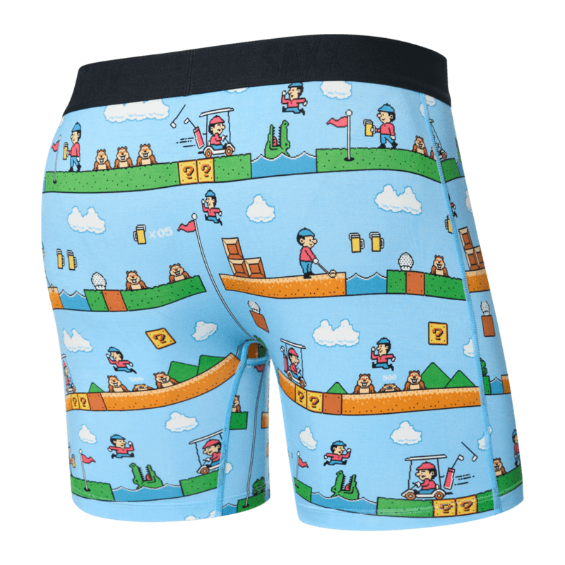 Saxx Underwear Vibe Xtra 1 Pack Soft Comfort Boxer Brief 6" - Out of Bounds - Blue