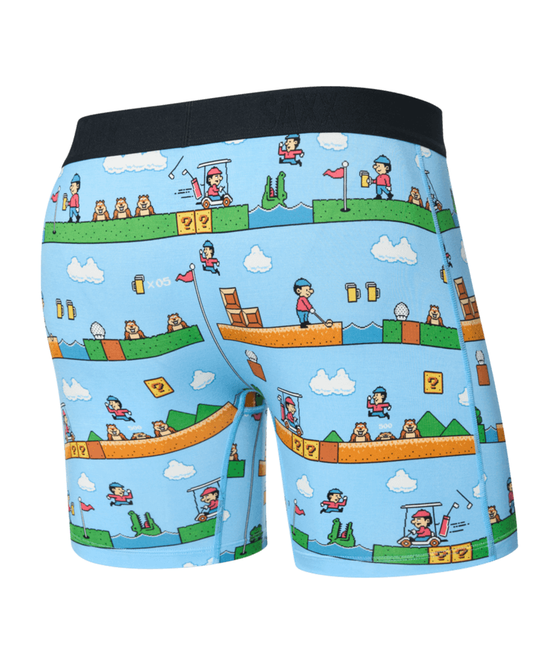 Saxx Underwear Vibe Xtra 1 Pack Soft Comfort Boxer Brief 6" - Out of Bounds - Blue