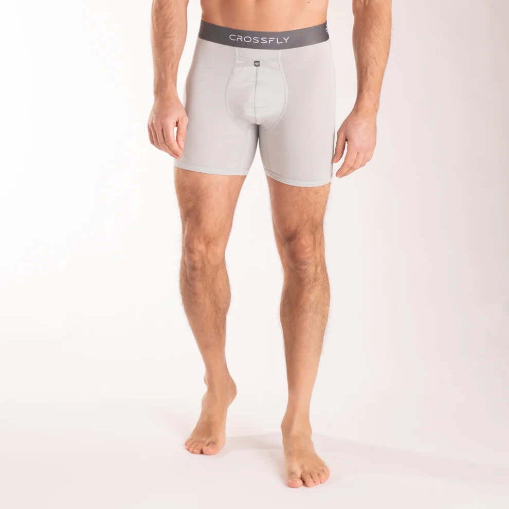 Crossfly IKON X Supersoft Modal Boxer Briefs - Silver/Charcoal