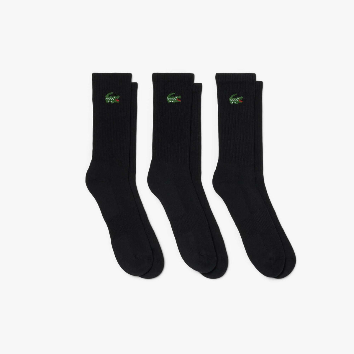 Lacoste 3-Pack Sport Socks - Black - 3-pack product view