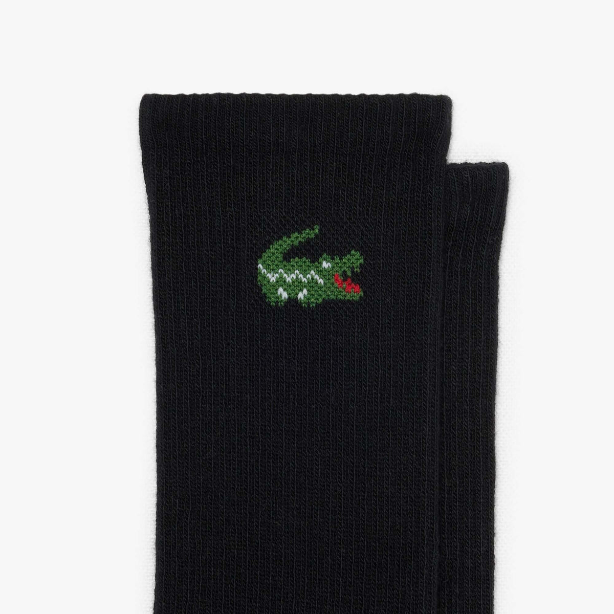 Lacoste 3-Pack Sport Socks - Black - crocodile logo detail
