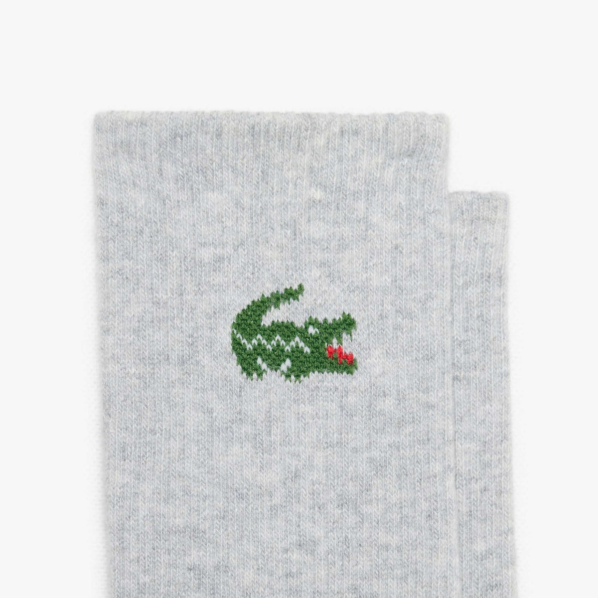 Lacoste 3-Pack Sport Socks - White / Silver Chine / Black - crocodile logo detail
