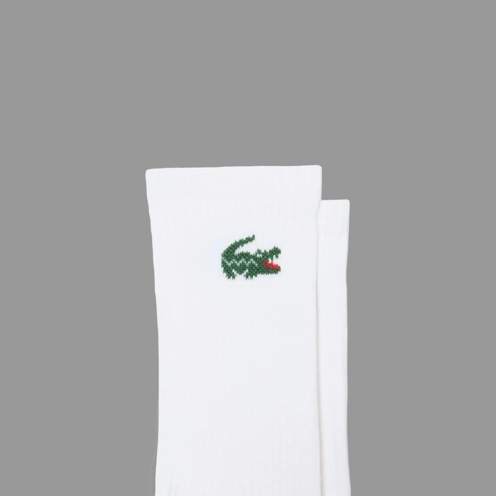 Lacoste 6-Pack Sport Socks - White - crocodile logo detail