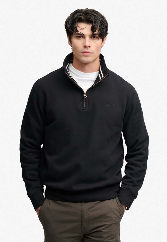 Superdry Essential Serif Logo Half Zip Sweatshirt