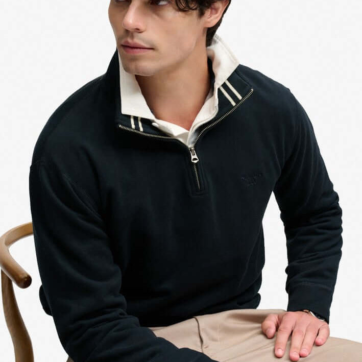 Superdry Essential Serif Logo Half Zip Sweatshirt