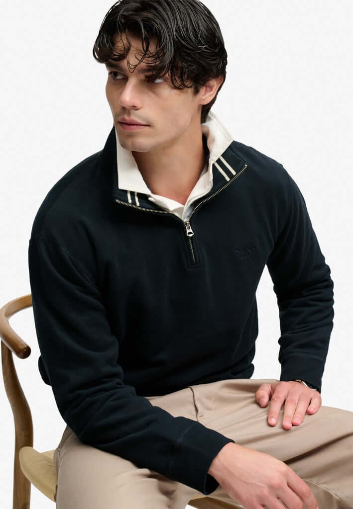 Superdry Essential Serif Logo Half Zip Sweatshirt
