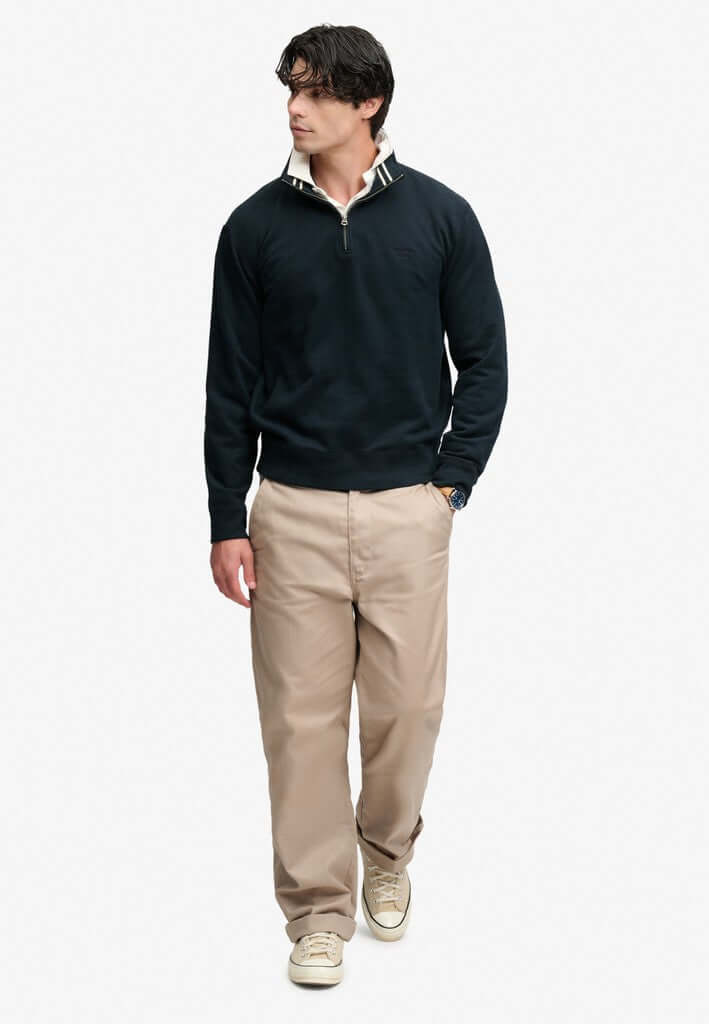 Superdry Essential Serif Logo Half Zip Sweatshirt