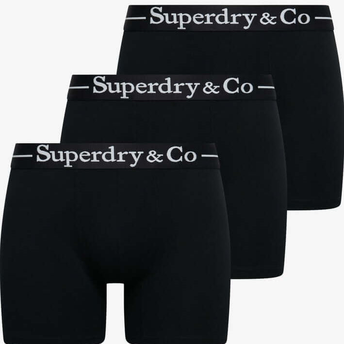 Superdry & Co 3-Pack Boxer Briefs Black pack