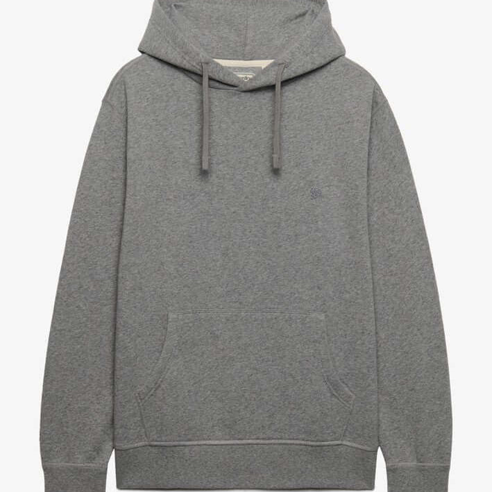 Superdry Essential SD Co Logo Hoodie Dark Vintage Grey Marl