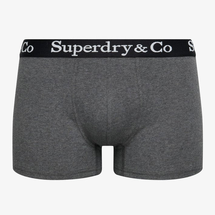 Superdry & Co 3-Pack Trunks Black/Charcoal/Optic