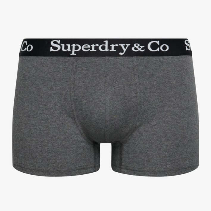 Superdry & Co 3-Pack Trunks Black/Charcoal/Optic