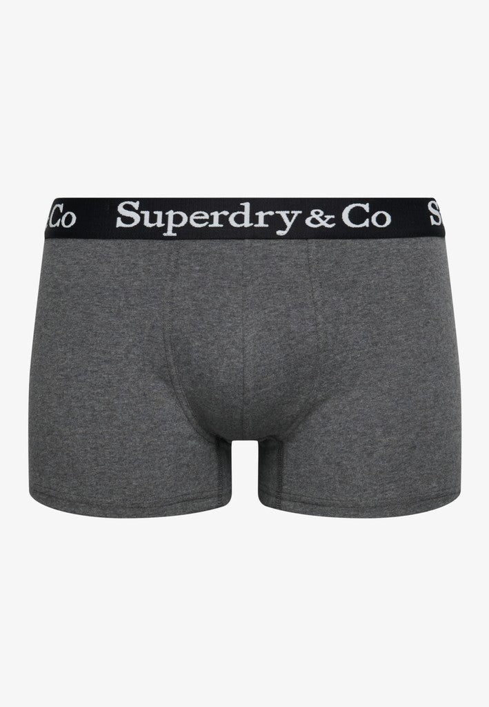 Superdry & Co 3-Pack Trunks Black/Charcoal/Optic