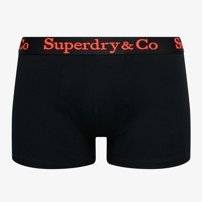 Superdry & Co 3-Pack Trunks Black/Charcoal/Optic