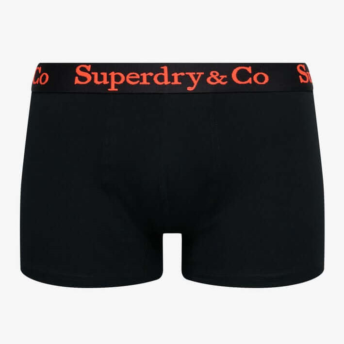 Superdry & Co 3-Pack Trunks Black/Charcoal/Optic