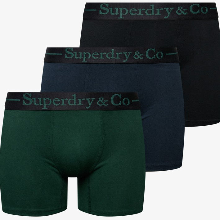Superdry & Co Seasonal Boxer Briefs Black/Navy/Enamel Green