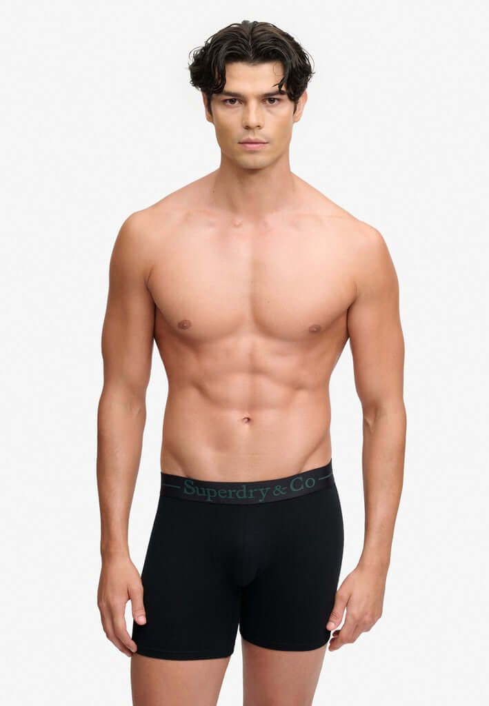 Superdry & Co Seasonal Boxer Briefs Black/Navy/Enamel Green