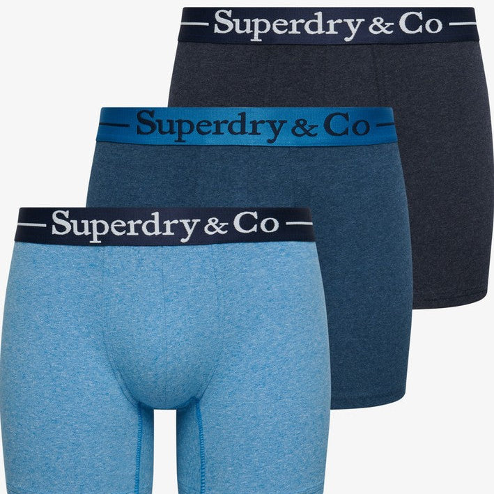 Superdry & Co Seasonal Boxer Briefs Navy Marl/Indigo Marl/Blue Grit