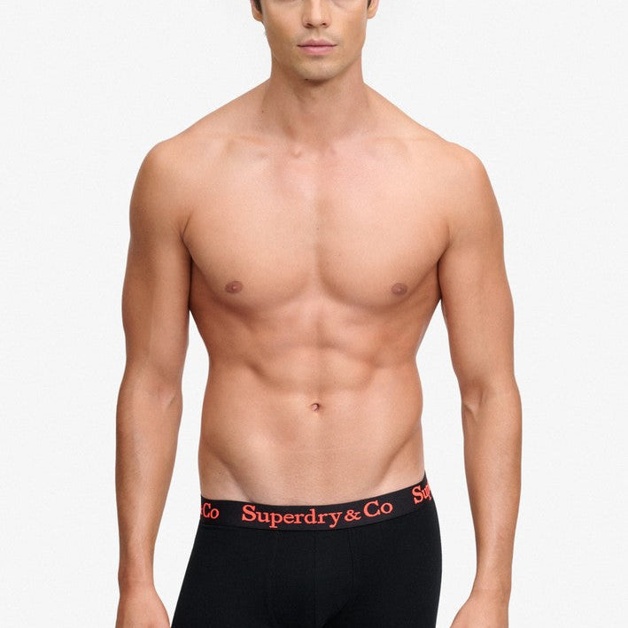 Superdry & Co 3-Pack Trunks Black/Black/Black/Neon