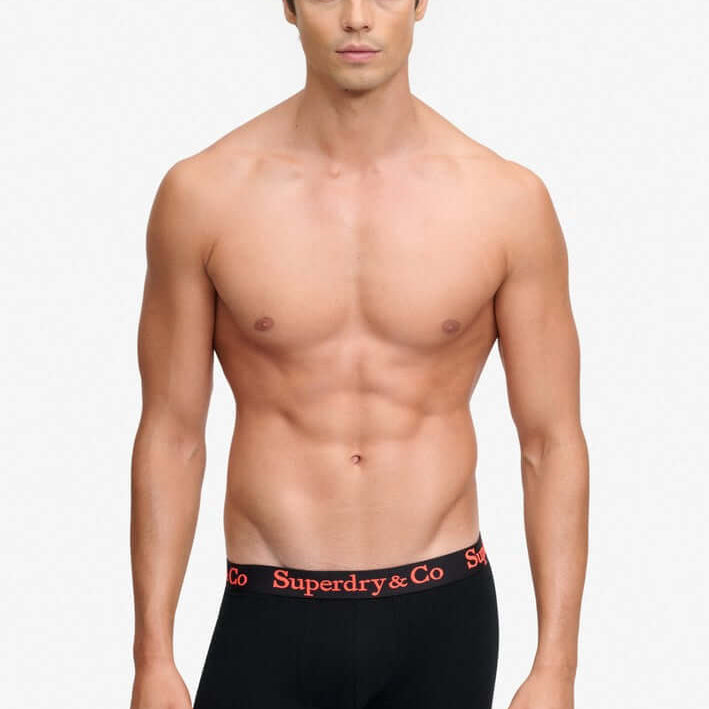 Superdry & Co 3-Pack Trunks Black/Black/Black/Neon