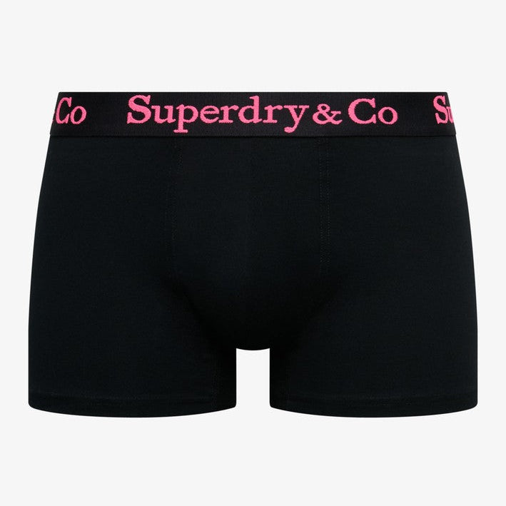 Superdry & Co 3-Pack Trunks Black/Black/Black/Neon