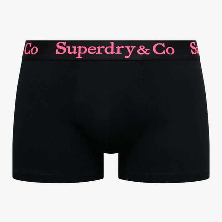 Superdry & Co 3-Pack Trunks Black/Black/Black/Neon