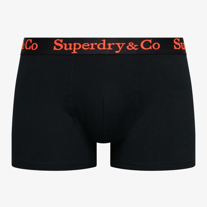 Superdry & Co 3-Pack Trunks Black/Black/Black/Neon
