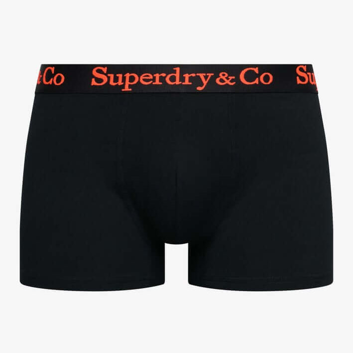 Superdry & Co 3-Pack Trunks Black/Black/Black/Neon