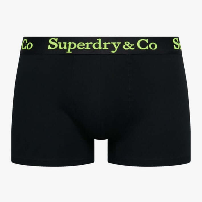 Superdry & Co 3-Pack Trunks Black/Black/Black/Neon
