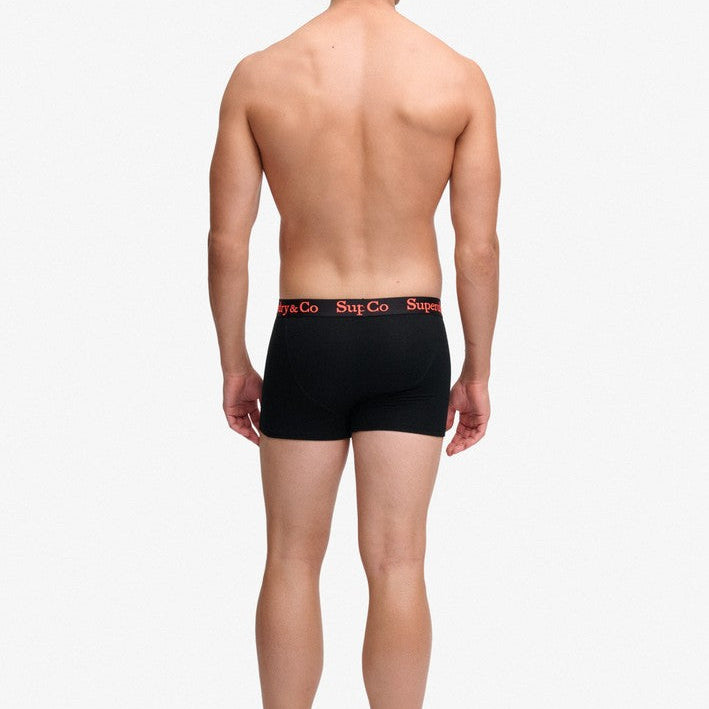 Superdry & Co 3-Pack Trunks Black/Black/Black/Neon
