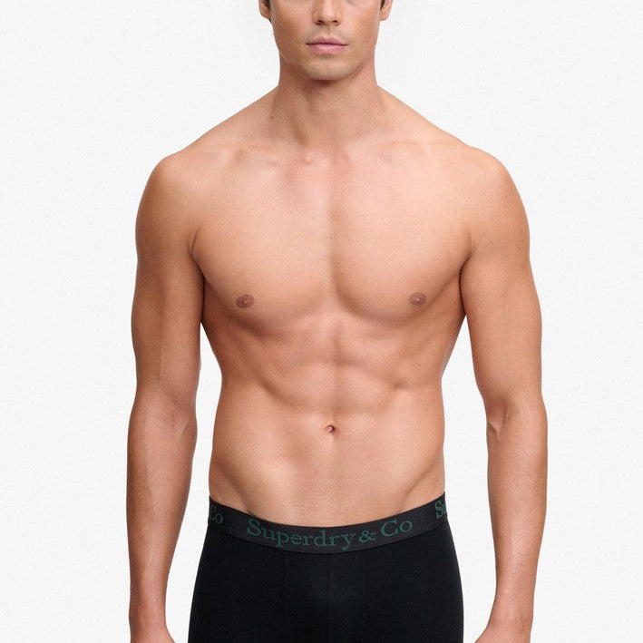 Superdry & Co 3-Pack Trunks Black/Enamel Green/Navy