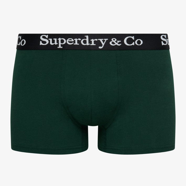 Superdry & Co 3-Pack Trunks Black/Enamel Green/Navy