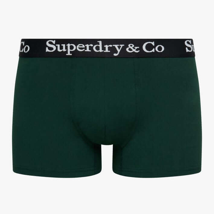 Superdry & Co 3-Pack Trunks Black/Enamel Green/Navy