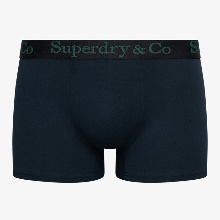 Superdry & Co 3-Pack Trunks Black/Enamel Green/Navy
