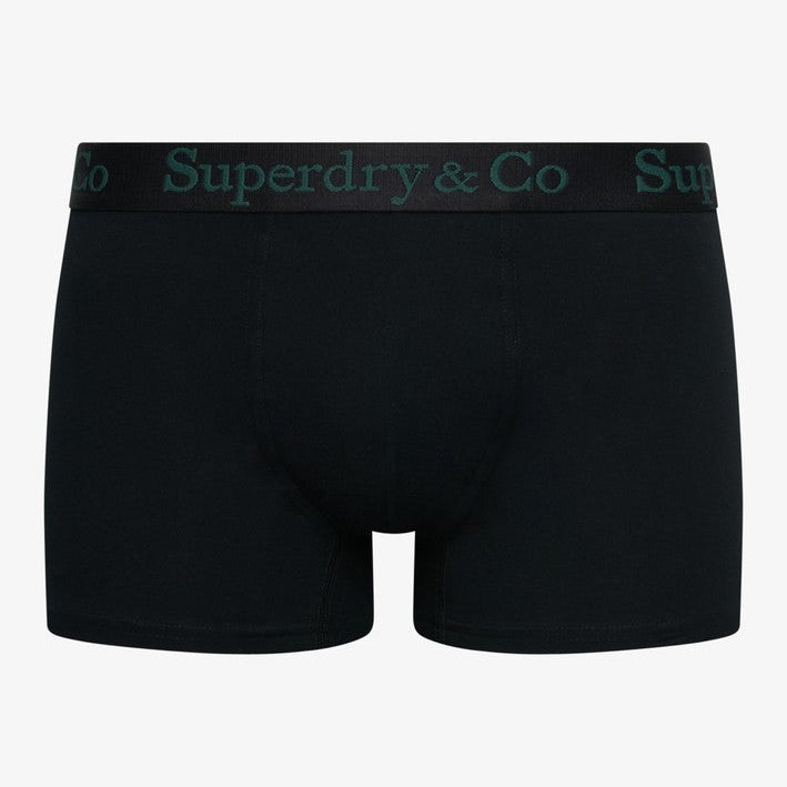 Superdry & Co 3-Pack Trunks Black/Enamel Green/Navy