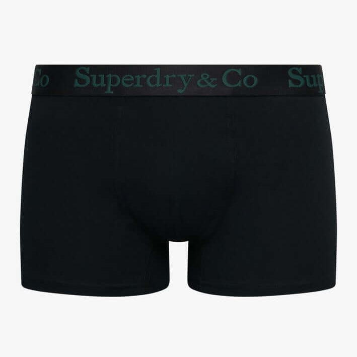 Superdry & Co 3-Pack Trunks Black/Enamel Green/Navy